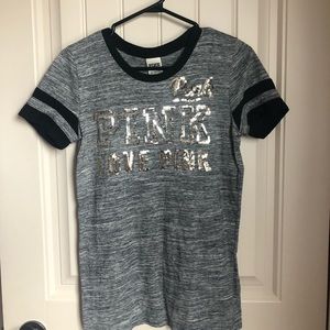 PINK t-shirt with Gold Sequins